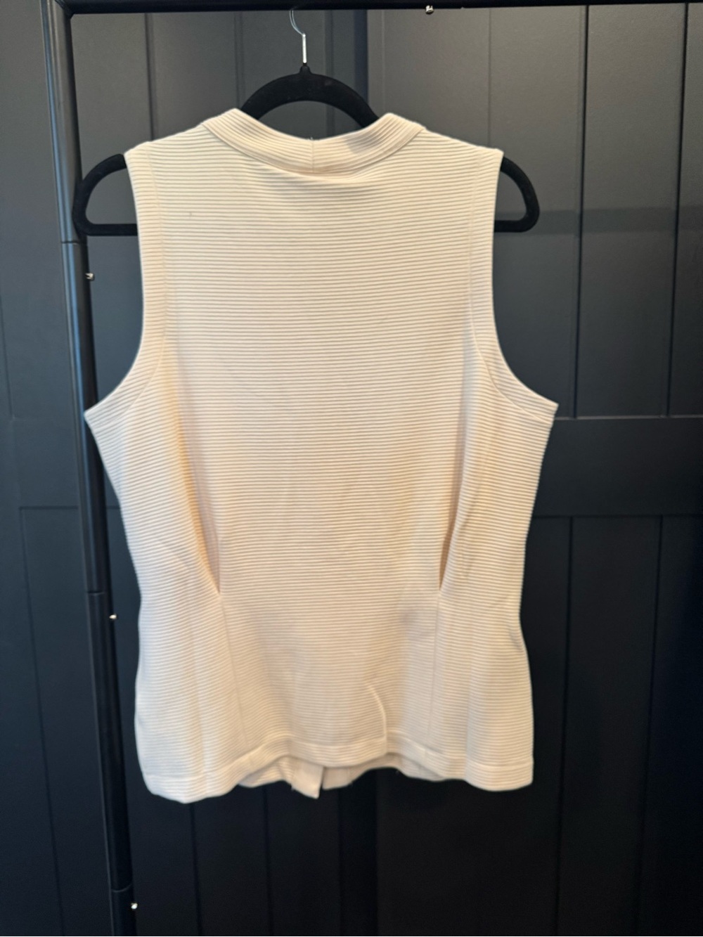 SPANX Ivory Ribbed Button-Front Vest & Skirt Set - Picture 4 of 6